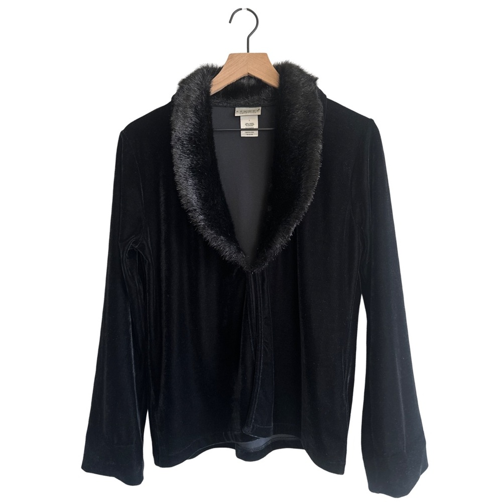 Hennes Collection Black Velvet Jacket L